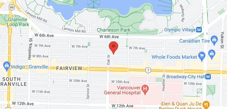 map of 202 977 W 8TH AVENUE